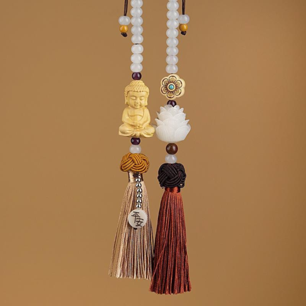 Khánh Treo Xe Ô Tô Thích Ca Dây Nâu Mang Lại Bình An, May Mắn