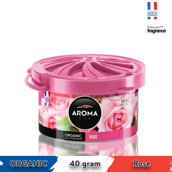 Sáp thơm xe ô tô Aroma Organic Rose Hoa Hồng – Pháp