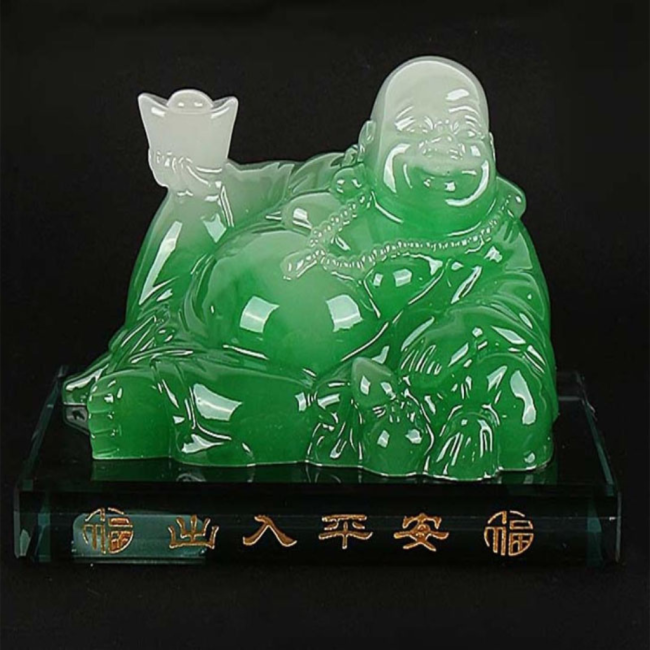 Tượng Di Lặc Xanh Ngọc Bích Để Xe Ô Tô