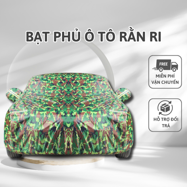Bạt Phủ Ô Tô Rằn Ri Vải Dù Cao Cấp
