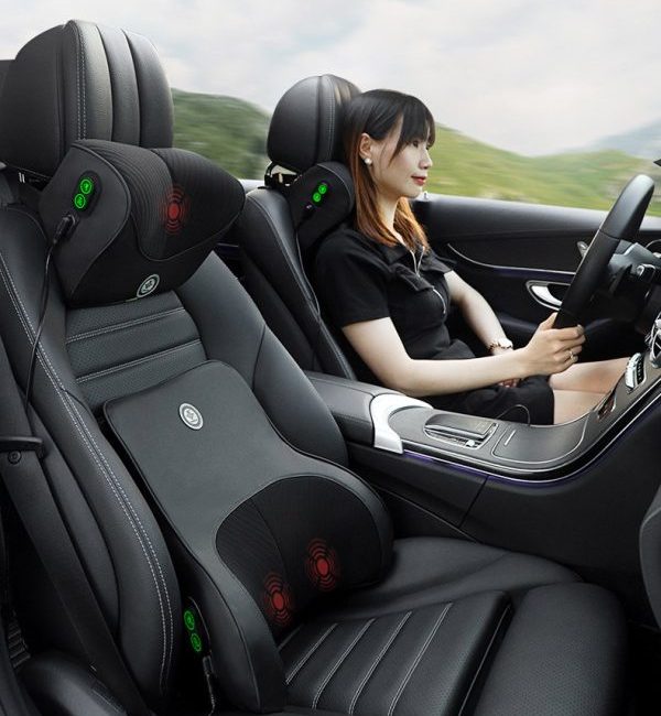 Gối Tựa Đầu – Tựa Lưng Ô Tô Massage 6 Chế Độ Rung