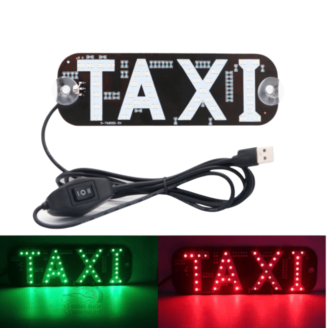 Đèn LED chữ TAXI gắn kính chắn gió xe hơi