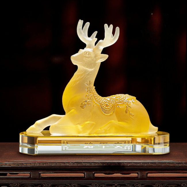 Tượng Tuần Lộc Trang Trí Xe Ô Tô, Bàn Làm Việc Mang Lại May Mắn, Tài Lộc