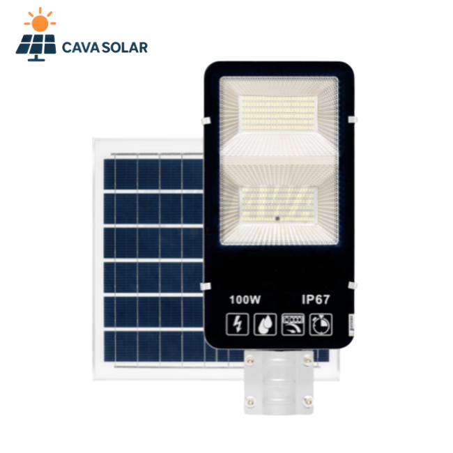 Đèn Năng Lượng Mặt Trời BC 100W Chiếu Sáng Ngoài Trời