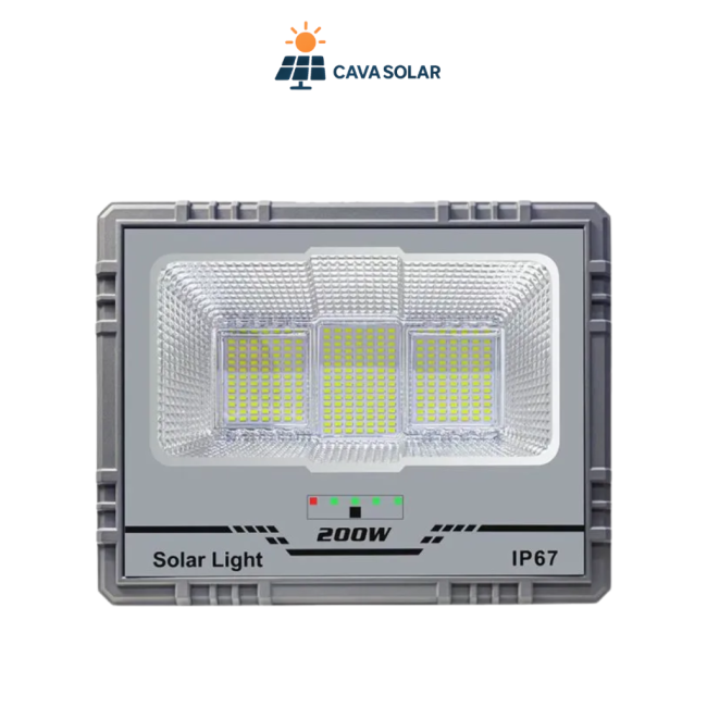 Đèn Pha Năng Lượng Mặt Trời Gắn Tường 200W
