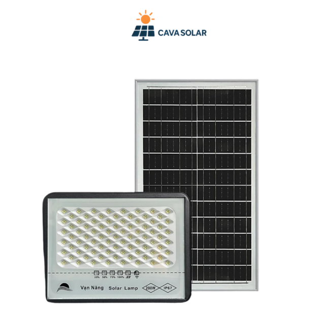 Đèn Pha Năng Lượng Mặt Trời Chống Chói 200W