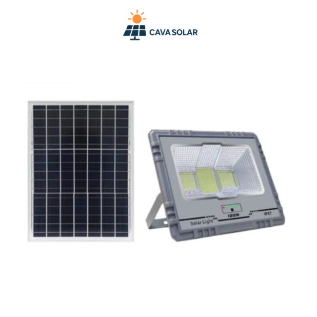 Đèn Pha Năng Lượng Mặt Trời Gắn Tường 100W