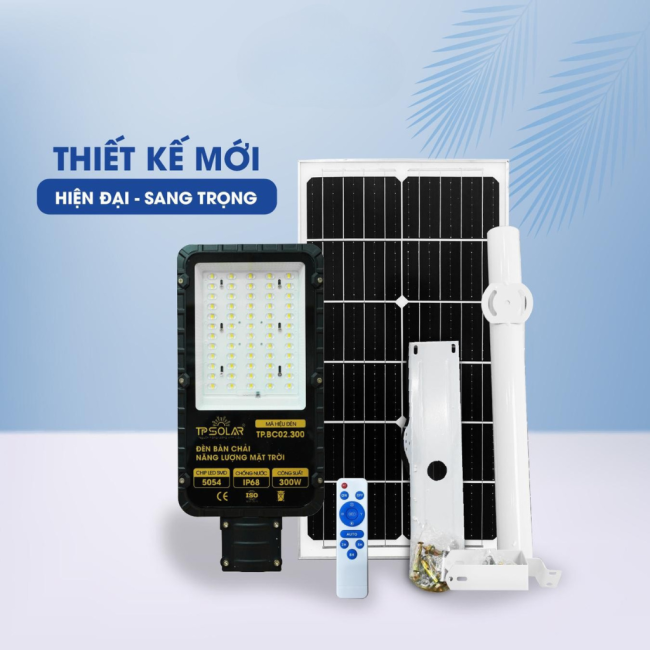 Đèn bàn chải cao cấp năng lượng mặt trời – 300W