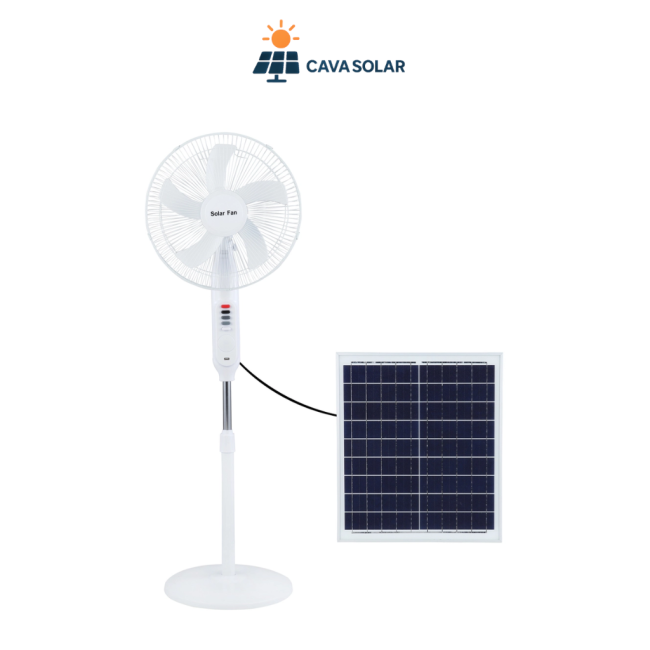 Quạt Năng Lượng Mặt Trời Màu Trắng 25W