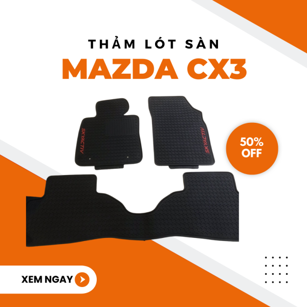 Thảm Lót Sàn Mazda CX3 Cao Su Đúc