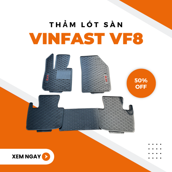 Thảm Lót Sàn Vinfast VF8 Cao Su Đúc