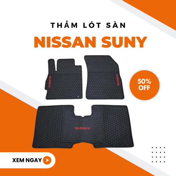 Thảm Lót Sàn Nissan Sunny Cao Su Đúc