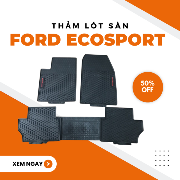 Thảm Lót Sàn Ford Ecosport Cao Su Đúc