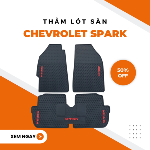 Thảm Lót Sàn Chevrolet Spark Cao Su Đúc