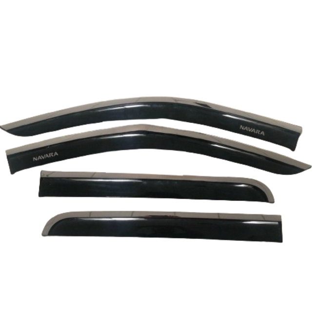 Vè Che Mưa Nissan Navara 2014-2023 Viền Inox Cao Cấp