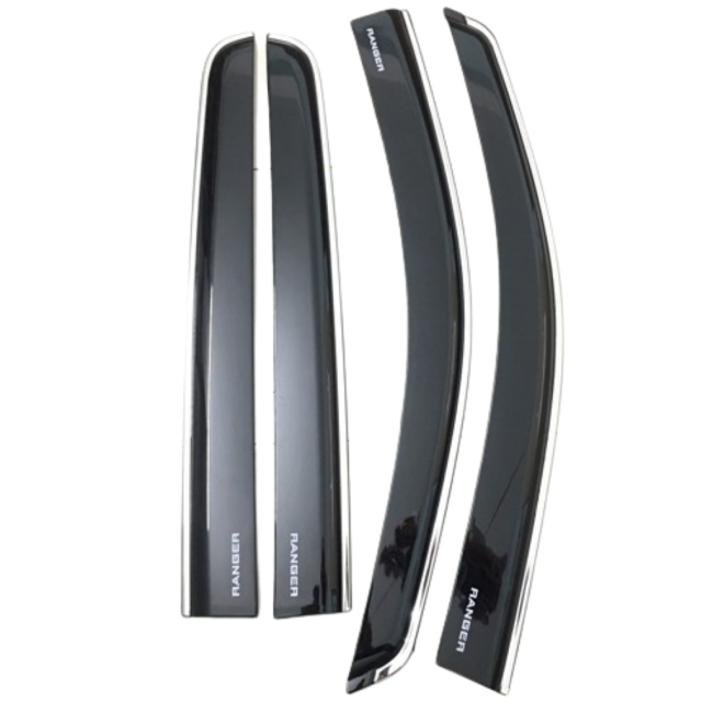 Vè Che Mưa Ford Ranger 2013-2023 Viền Inox Cao Cấp