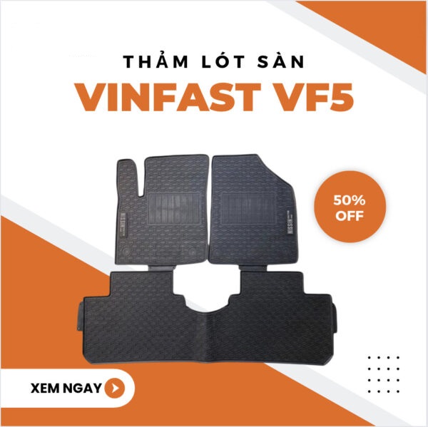 Thảm Lót Sàn Vinfast VF5 Cao Su Đúc