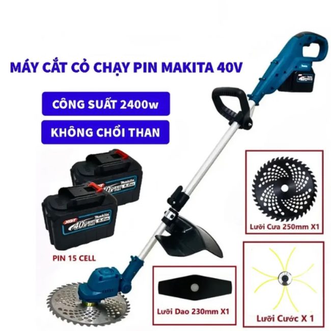 Máy Cắt Cỏ Chạy Pin MAKITA 40V KHÔNG CHỔI THAN
